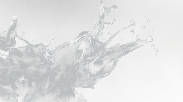 a black and white photo of a splash of water