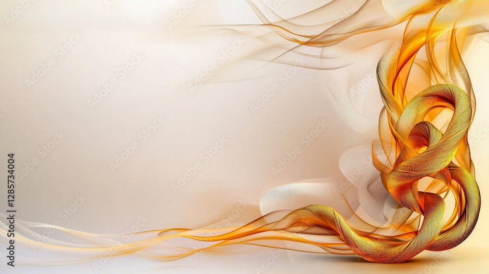 Poster dynamic minimalistic coiled thai pattern kan khod art modern gallery digital artwork serene environm
