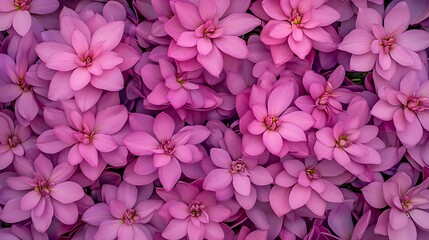 Obraz premium Vibrant Pink Flowers in Full Bloom: A Close-Up Shot AI Generated