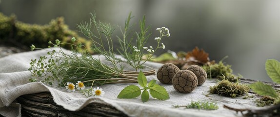 Gourmet foraging experience with wild herbs and truffle hunting.