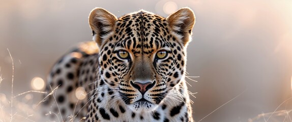 Obraz premium Majestic Leopard Powerful Predator Wild Cat Beauty