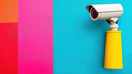 A high-fidelity image of a daycare center featuring a corner-mounted security camera.