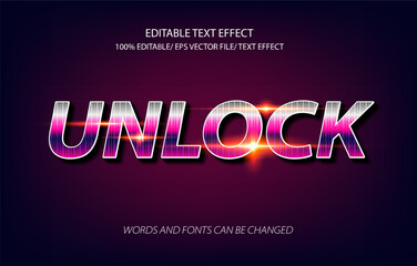 Unlock editable text effect, 3D editable text.