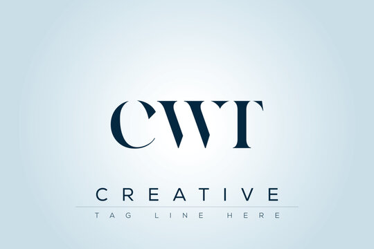 CWT abstract letter logo design. This logo is designed by three abstract letters. 