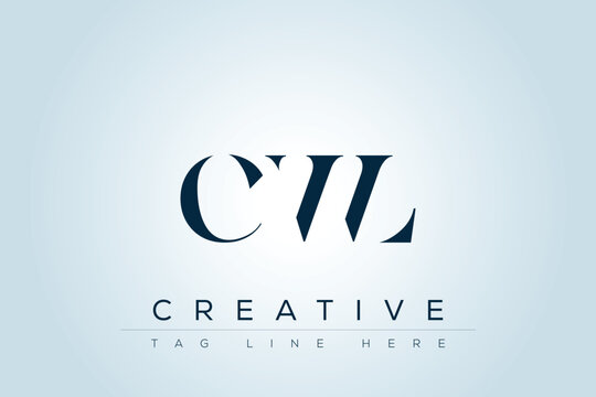 CWL abstract letter logo design. This logo is designed by three abstract letters. 