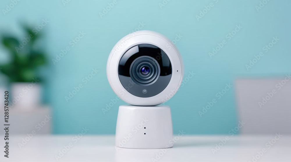 Poster compact wireless security camera with motion detection features, ideal for home and office surveilla
