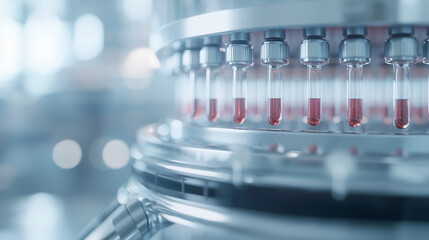 Close-up of a bioreactor for cell and tissue growth