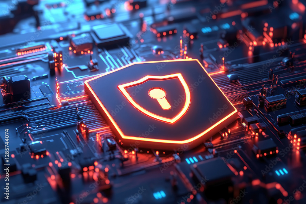 Poster cyber attack prevention strategies digital security sphere infographic visualization futuristic envi