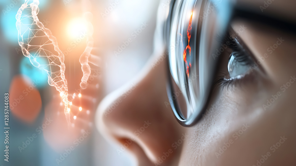 Poster exploring biohacking innovations urban laboratory digital art futuristic environment close-up view s