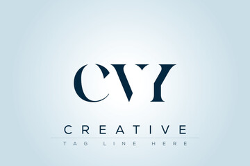 CVY abstract letter logo design. This logo is designed by three abstract letters. 