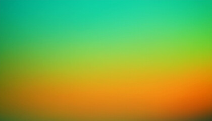 Obraz premium Abstract gradient background with lime green, orange, and blue sky hues 