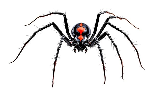 Redback Spider Closeup Black Arachnid Insect