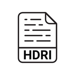 HDRI file type vector design on white background. HDRI file icon