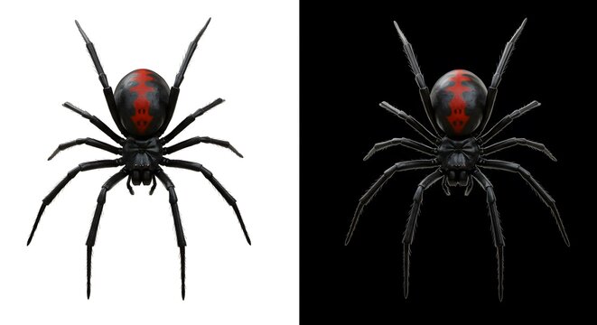 Redback Spider Close Up Detailed Image