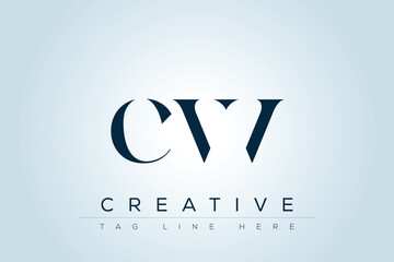 CVV abstract letter logo design. This logo is designed by three abstract letters. 