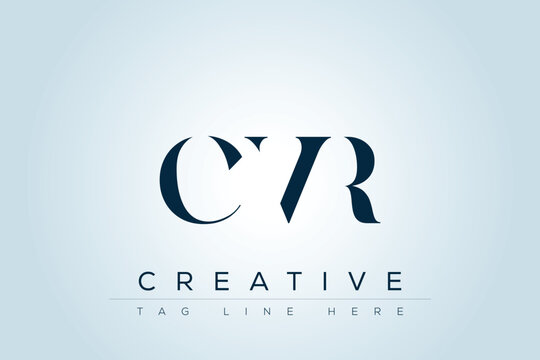 CVR abstract letter logo design. This logo is designed by three abstract letters. 