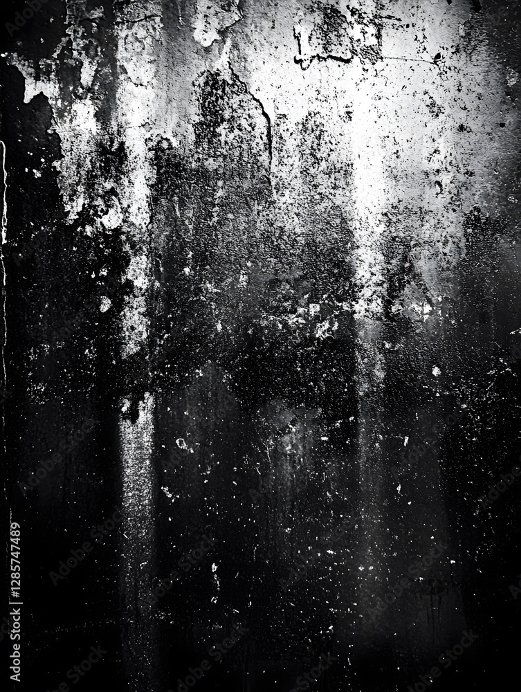 Poster textured grunge black and white abstract background with weathered effects : generative ai