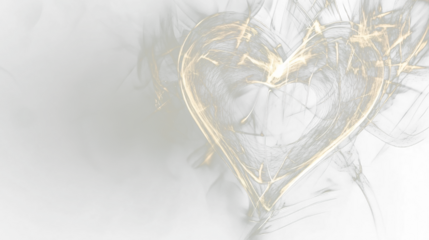 a heart made out of light streaks on a black background