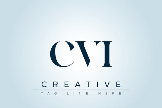 CVI abstract letter logo design. This logo is designed by three abstract letters. 