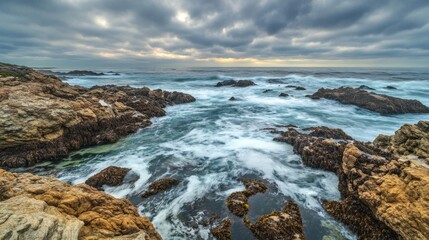 Fototapeta premium Dramatic Coastline Sunset