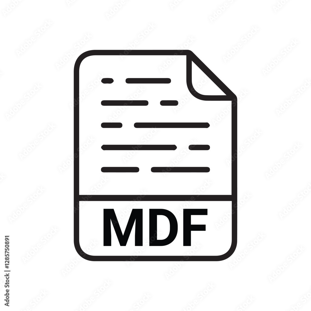 Poster an amazing vector icon of mdf file, editable design