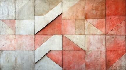 Decorative Geometric Pattern Displaying Squares Triangles And Angles