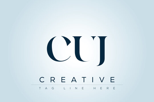 CUJ abstract letter logo design. This logo is designed by three abstract letters. 