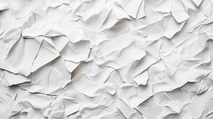 Abstract white crumpled paper texture background, suitable for various creative projects