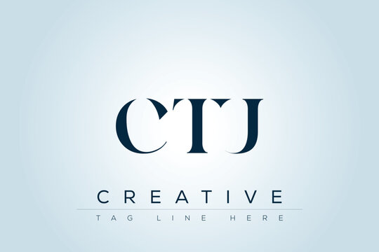 CTU abstract letter logo design. This logo is designed by three abstract letters. 