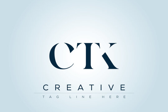 CTK abstract letter logo design. This logo is designed by three abstract letters. 