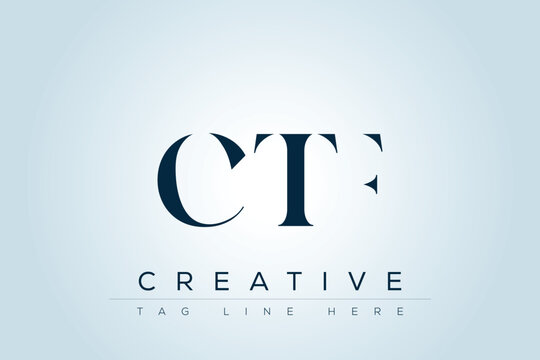 CTF abstract letter logo design. This logo is designed by three abstract letters. 
