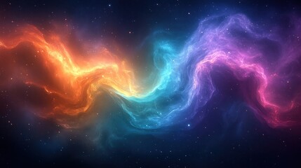 Cosmic nebulae swirling in space