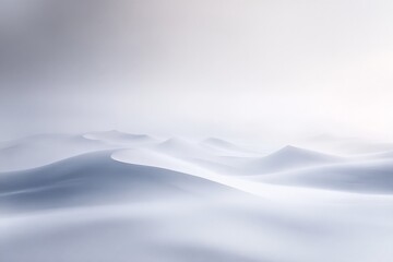 Obraz premium Serene abstract desert dunes in misty landscape with soft curves and subtle light