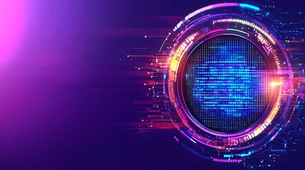 Cybersecurity enterprise taking proactive measures to safeguard business data with a cybernetic tone and complementary color scheme