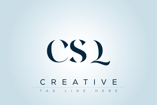 CSQ abstract letter logo design. This logo is designed by three abstract letters. 