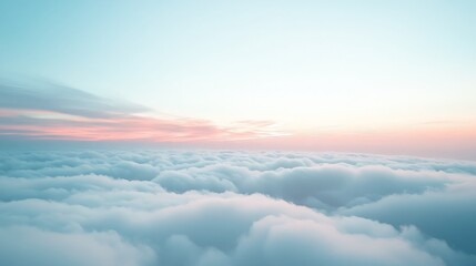 Obraz premium Serene cloudscape at sunrise with pastel colors