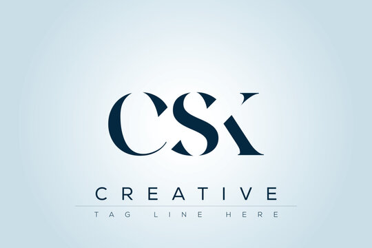 CSK abstract letter logo design. This logo is designed by three abstract letters. 
