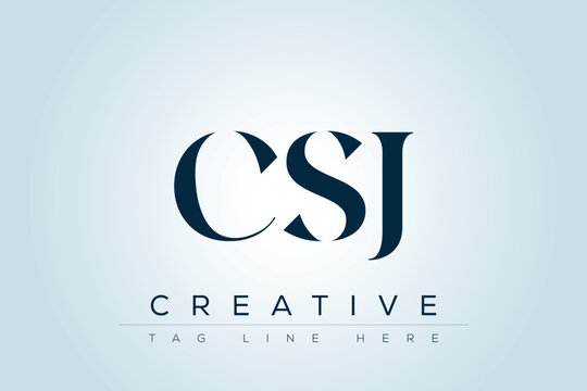 CSJ abstract letter logo design. This logo is designed by three abstract letters. 