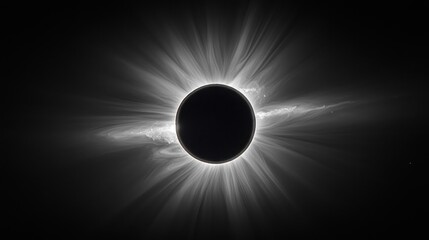 Spectacular total solar eclipse with corona, diamond ring effect