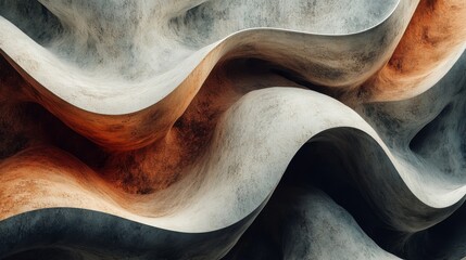 Abstract organic forms create a wave like pattern with colors