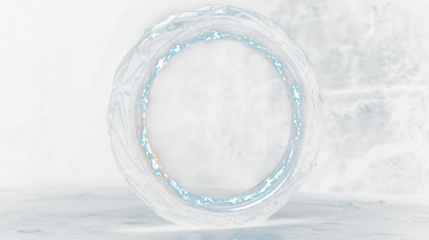 a ring with glowing lights inside of it