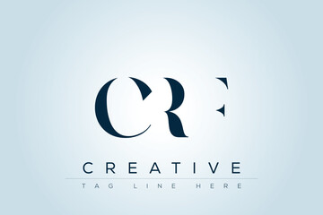 CRF abstract letter logo design. This logo is designed by three abstract letters. 