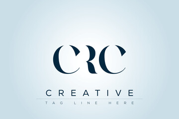 CRC abstract letter logo design. This logo is designed by three abstract letters. 