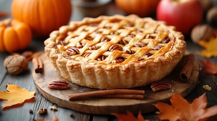 Pecan pie autumnal display