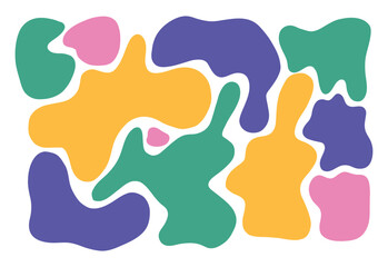 A fun and playful pattern with abstract shapes in bright colors. Perfect for creating designs for kids' products, stationery, and home decor.