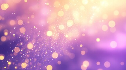 Soft Purple and Gold Bokeh Lights Creating a Dreamy Atmosphere