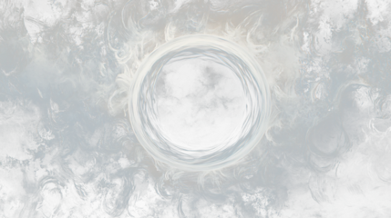 a black and white painting of a circle