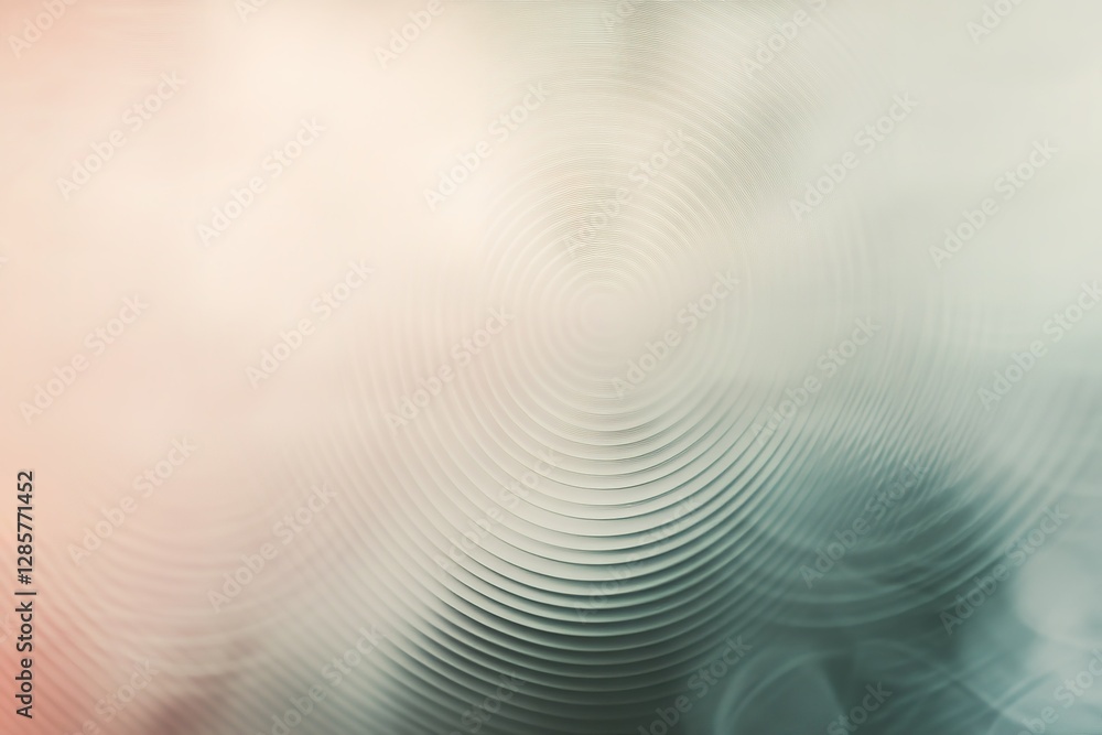 Poster a calming, geometric background with concentric circles in pastel tones, creating a hypnotic flow ef