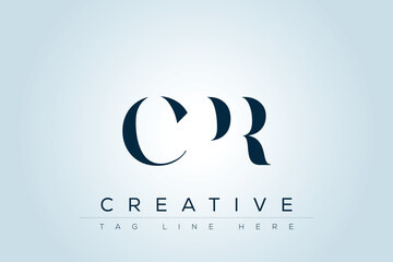 CPR abstract letter logo design. This logo is designed by three abstract letters. 