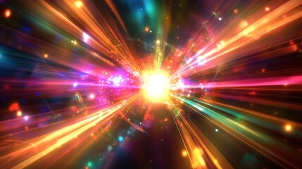 Fototapeta premium Abstract Colorful Light Burst